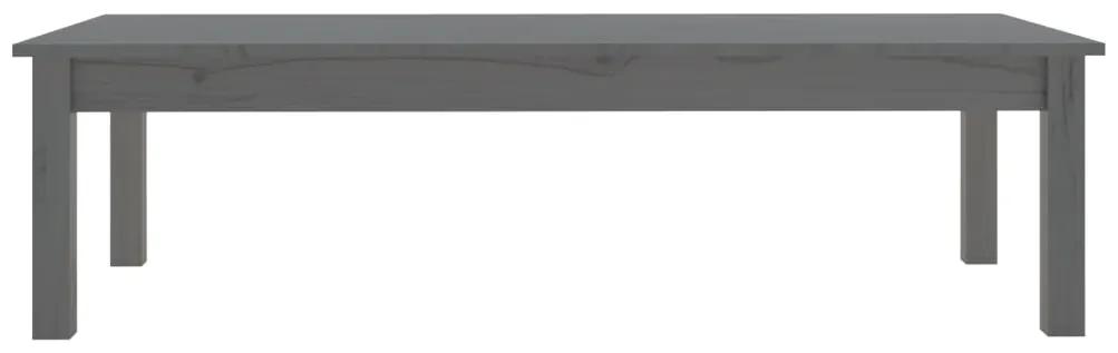 Tavolino da salotto grigio 110x50x30 cm legno massello di pino