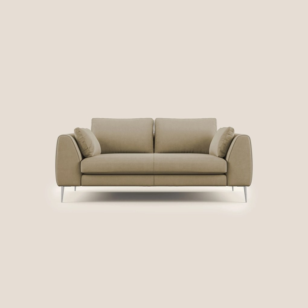 Plano divano moderno in microfibra tecnica smacchiabile T11 beige