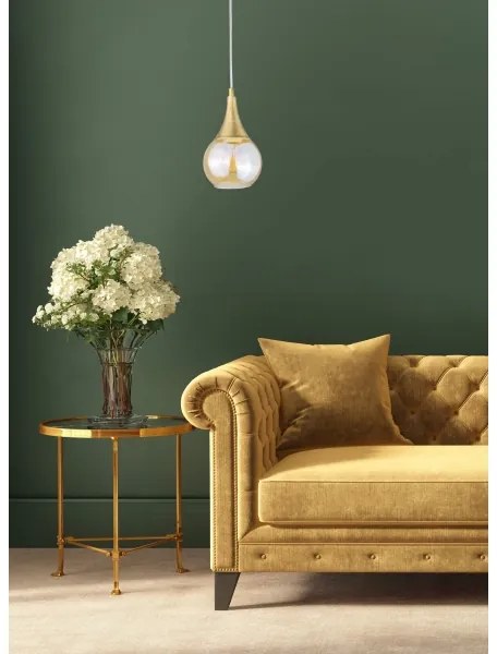 Lampadario a sospensione con filo LACRIMA WHITE 1xE27/60W/230V