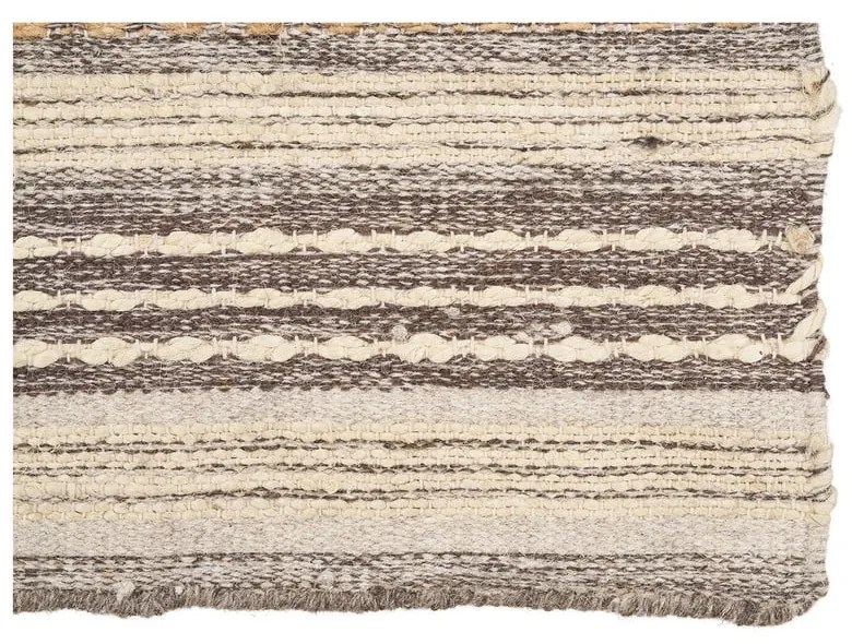 Tappeto marrone in misto iuta tessuto a mano 60x90 cm Morena – House Nordic