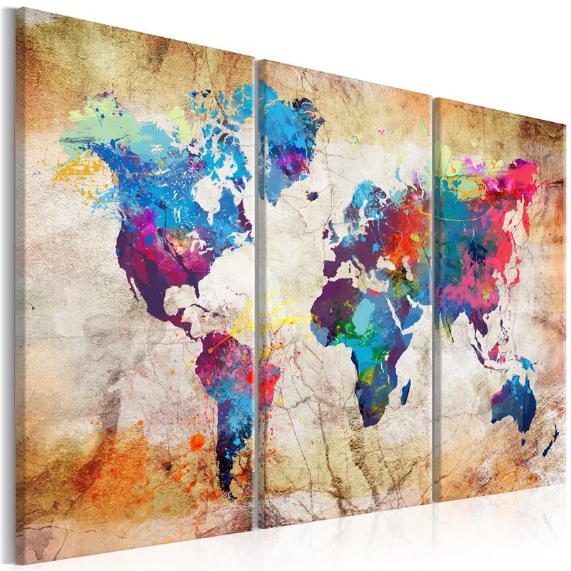 Quadro Maps  Urban Style  Colore Beige, Dimensioni e Misure 120x80