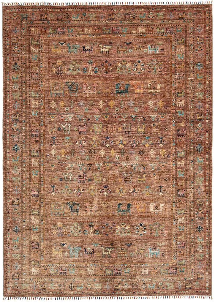 Samarkand Tappeto 170 x 240 Marrone (Pakistan) Annodato A Mano