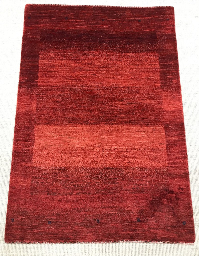 Loribaft Tappeto 140x100 Rosso (Iran) Annodato A Mano