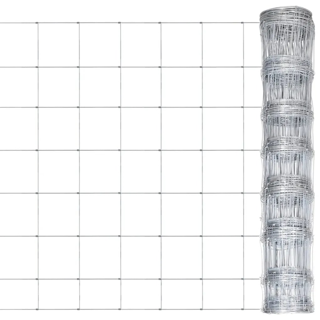 Recinzione Da Giardino İn Acciaio Zincato 50x1 M Argento /