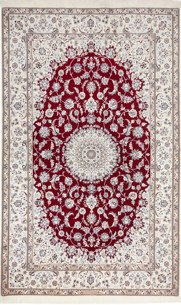 Nain Tappeto persiano 220 x 140 Rosso (Iran) Annodato A Mano