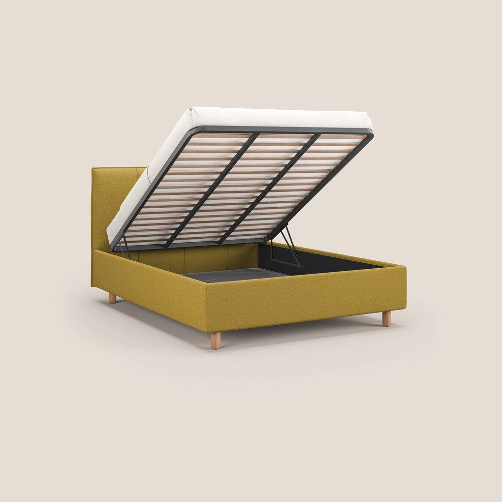 Lothar letto contenitore maxi dalle dimensioni contenute in tessuto impermeabile T13 giallo