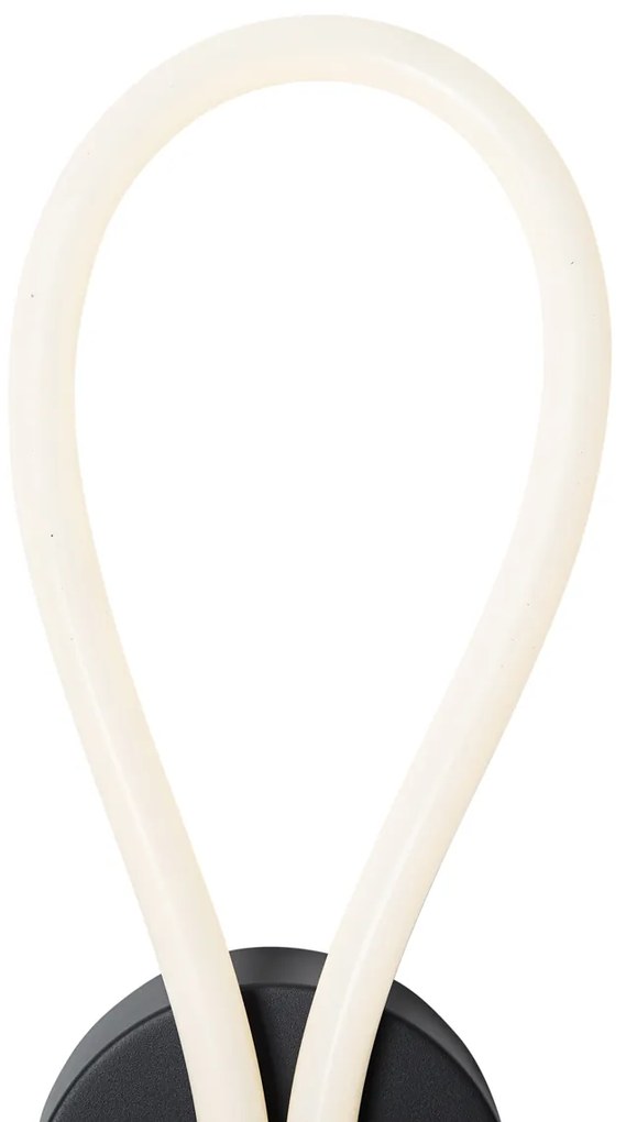 Lampada da parete moderna nera con LED dimmerabile a 3 livelli - Keri