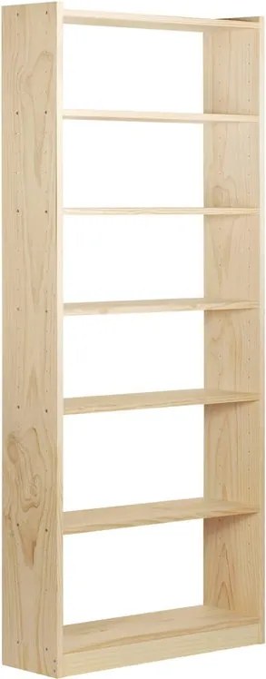 Libreria ASTIGARRAGA Gala 7 ripiani L 79.6 x P 25 x H 216.7 cm in legno beige, portata per ripiano 50 kg