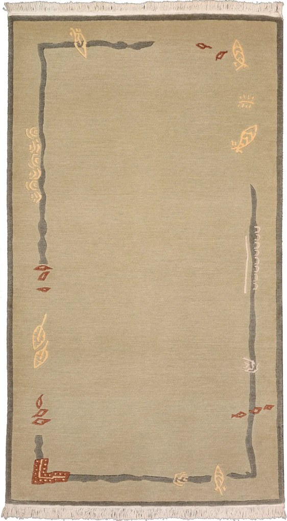 Nepal Tappeto orientale 170 x 90 Beige (Nepal) Annodato A Mano