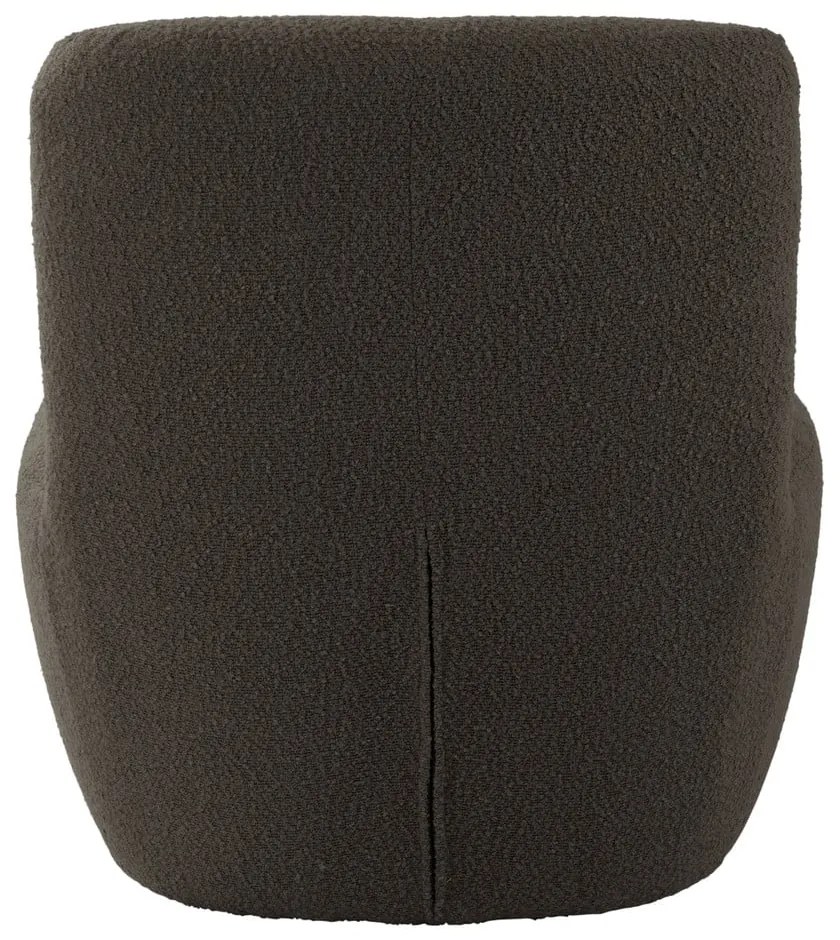 Poltrona grigio-marrone in tessuto bouclé Ada - Leitmotiv