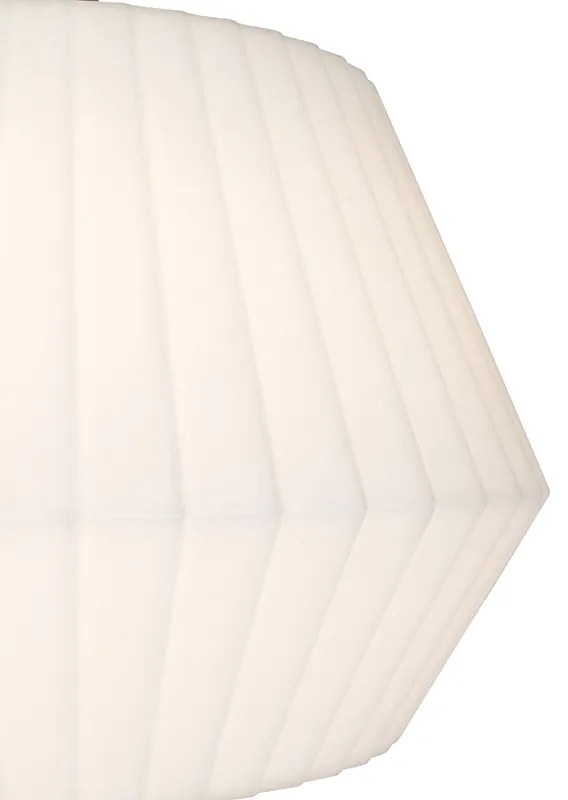 Lampada da terra da esterno di design nera con paralume bianco IP44 - Robbert