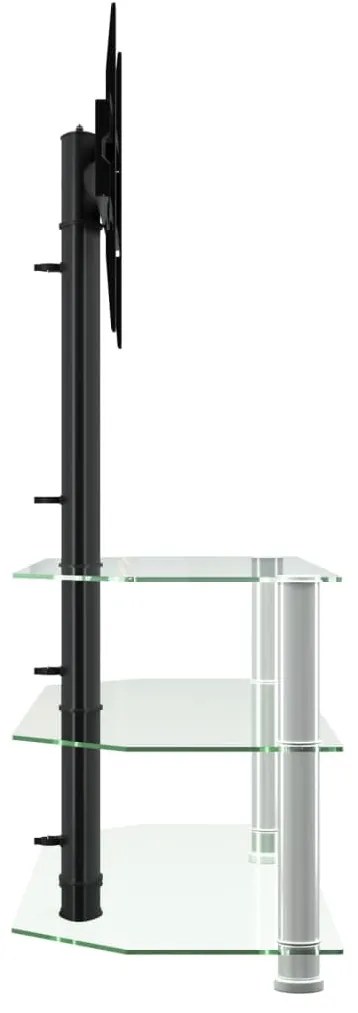 Supporto tv angolare 3 livelli per 32-70 pollici nero e argento