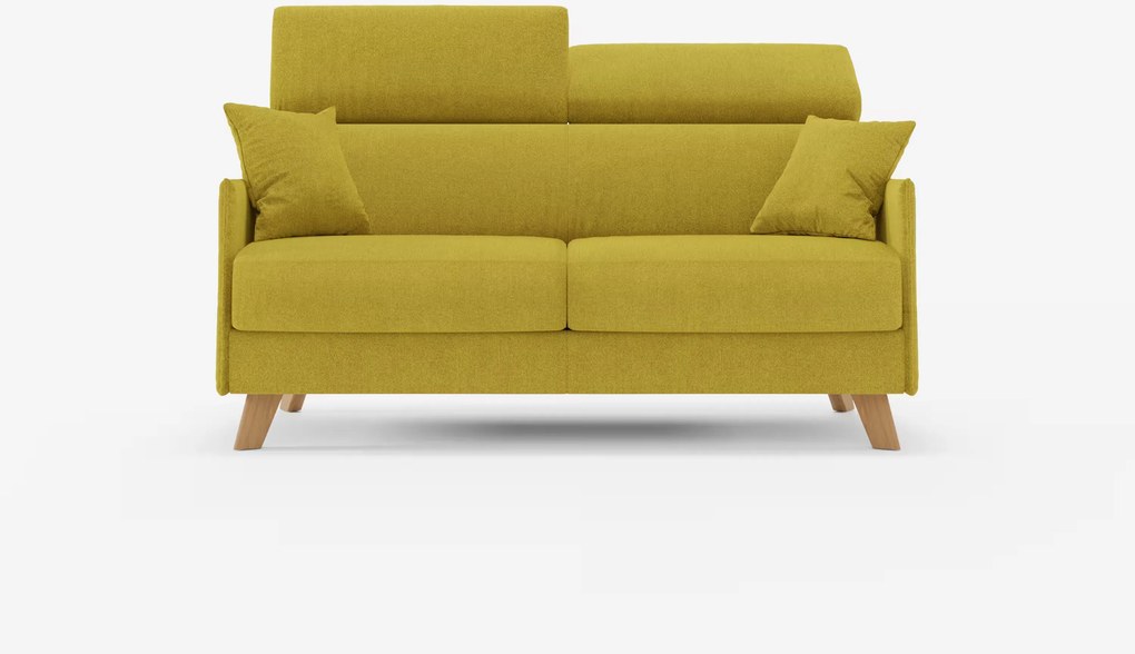 Sole divano letto matrimoniale design compatto - poggiatesta reclinabili e 100% sfoderabile in tessuto smacchiabile T23