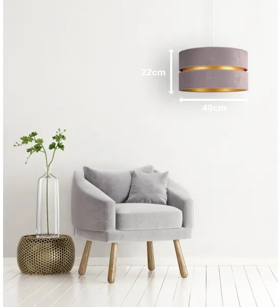 Duolla - Lampadario a sospensione con filo DUO 1xE27/15W/230V diametro 40 cm grigio