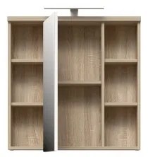 Mobile da bagno a parete con specchio VENOM bianco/rovere sonoma