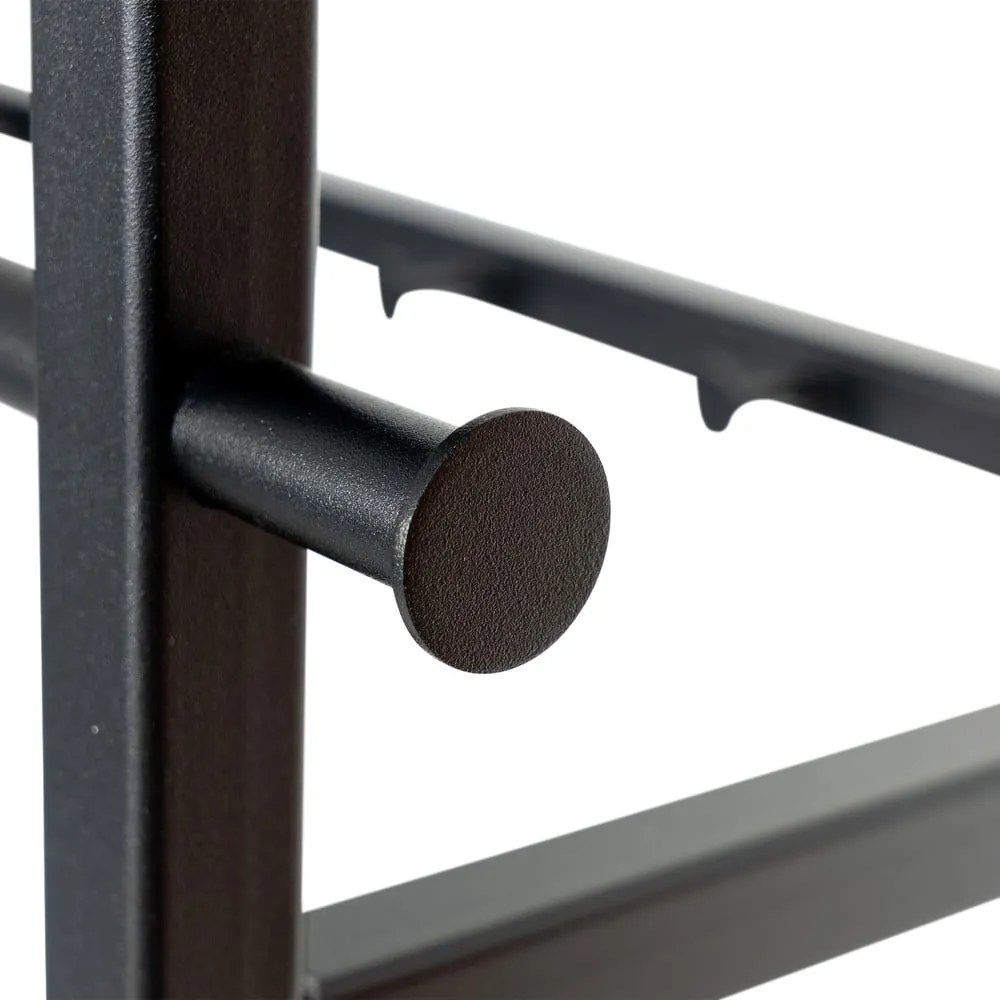 Attaccapanni da parete nero in metallo con scaffale 76 cm Marco – Spinder Design