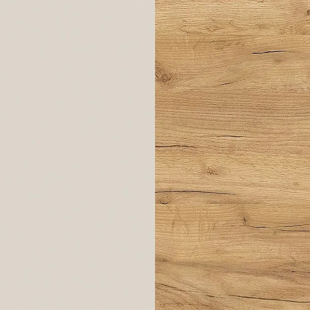 Armadietto color crema con effetto rovere da appendere 138x52x25 cm Libbiano – Germania