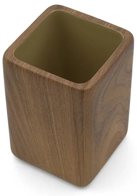Set accessori bagno 2 pezzi in poliresina effetto legno Radici