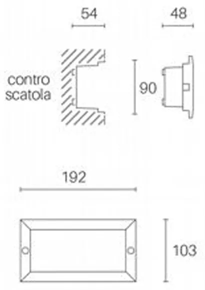 Segnapasso Esterno Incasso Aperto Escape Alluminio E Vetro Bianco Led 10W 3000K