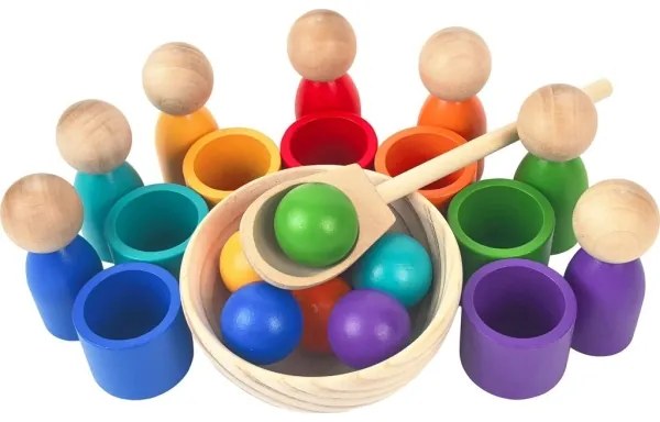 2Kids Toys - Bambole arcobaleno con palline, 7 colori