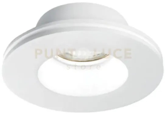 Gfa592-  faretto tondo in gesso 1 luce attacco gu10 d.13cm  da incasso