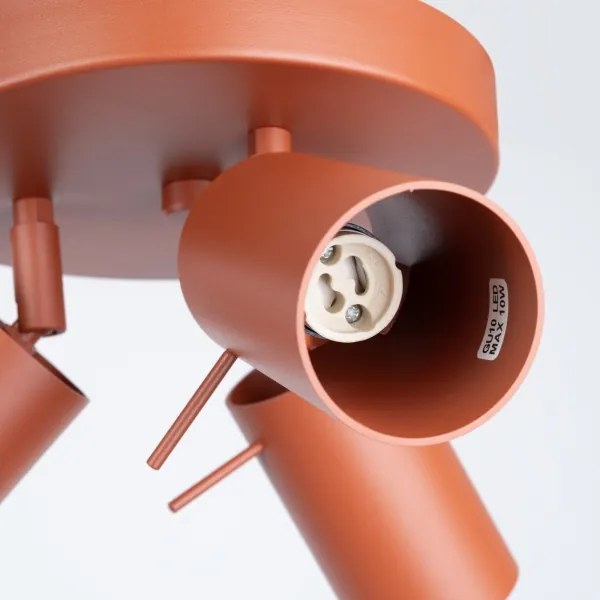 Sollux SL.1509 - Faretto RING 3xGU10/10W/230V rosso