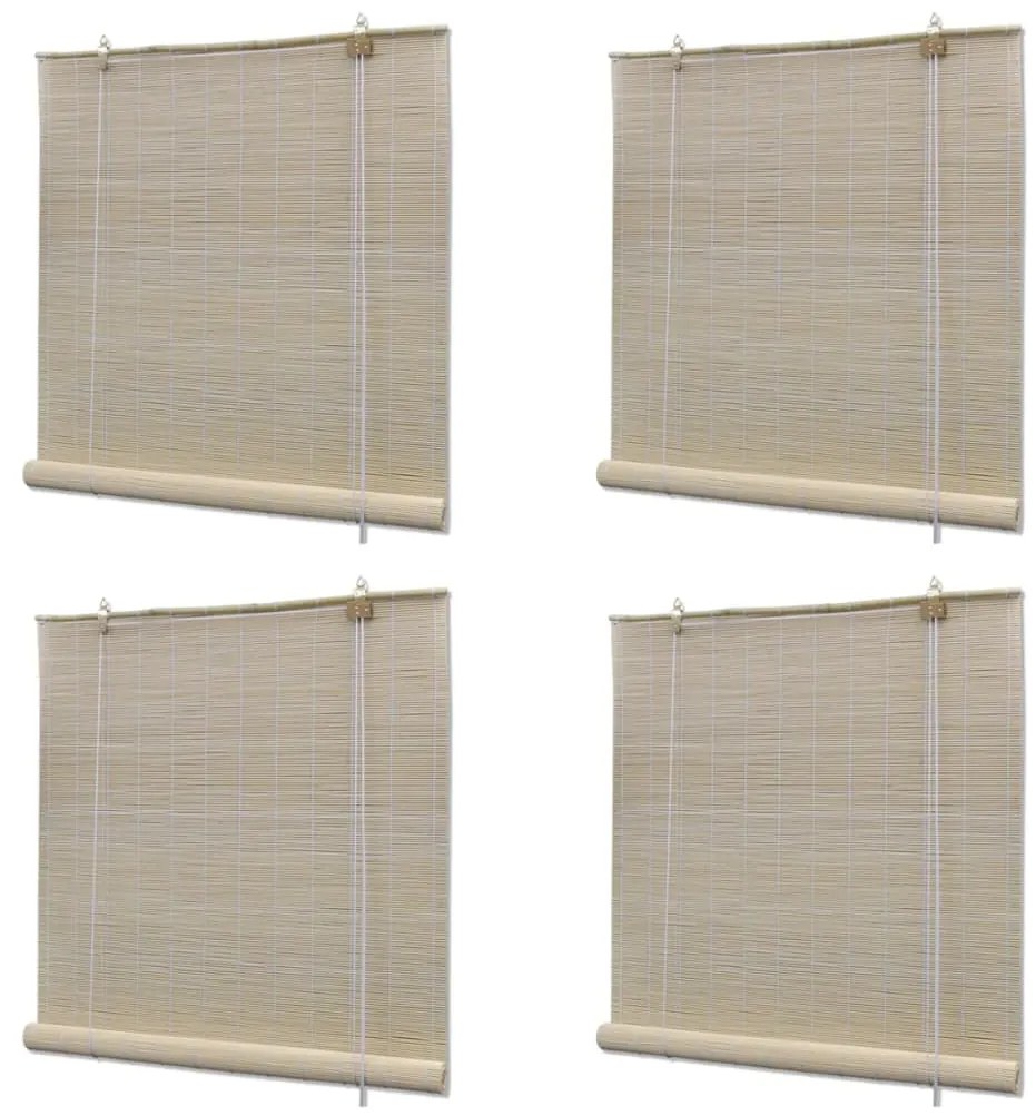 Tende A Rullo İn Bambù 4 Pz 120x160 Cm /