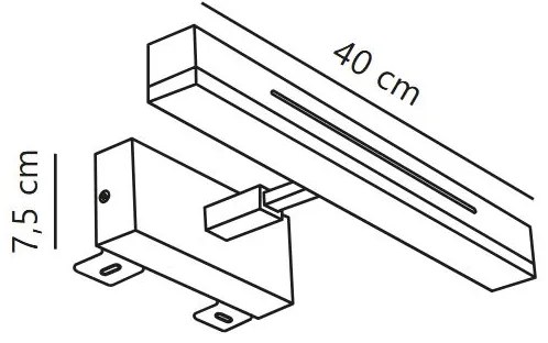 Nordlux - Illuminazione specchio bagno dimmerabile OTIS LED/14W/230V IP44