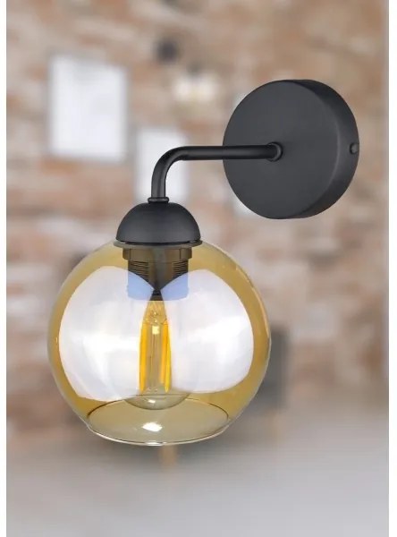 Applique MELLE BLACK 1xE27/60W/230V