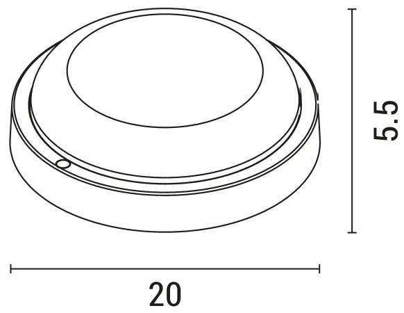 Applique a LED da esterno BULKHEAD LED/18W/230V 3000K IP54 nero