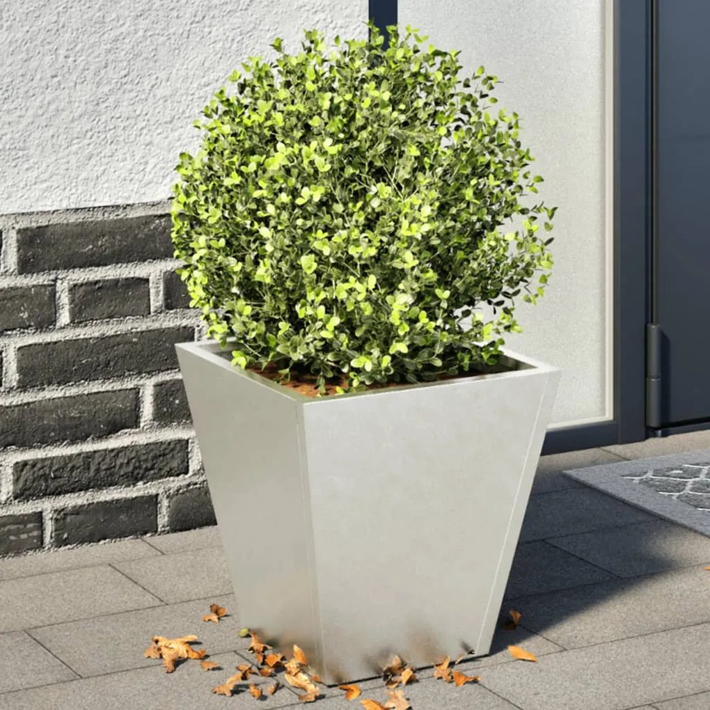 Fioriere Da Giardino 2 Pz 30x30x30 Cm İn Acciaio Zincato /