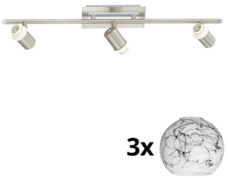 Eglo - Faretto LED MY CHOICE 3xE14/40W/230V cromo/bianco/nero