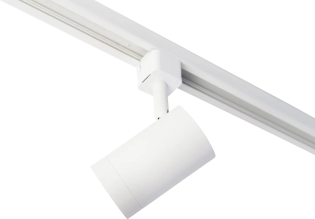 Sistema di illuminazione a binario intelligente con 6 faretti bianchi monofase 200 cm - Iconic Jeana