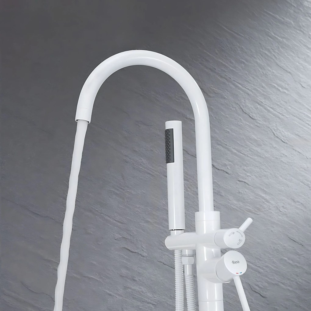 Rubinetto indipendente Rea Lungo Bianco