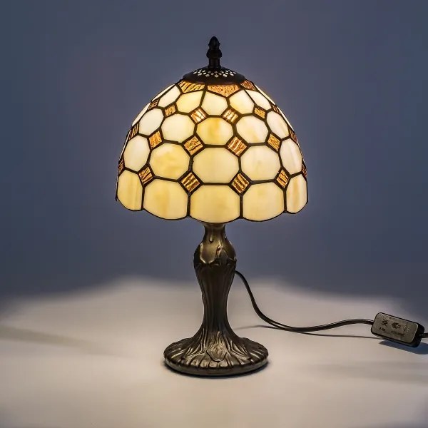 Brilagi - Lampada da tavolo Tiffany a vetri colorati DORAN 1xE14/40W/230V
