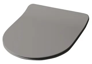 Copriwater Flo sedile slim s/c a d dedicato per serie sanitari con chiusura rallentata sganciabile in poliestere grigio matt
