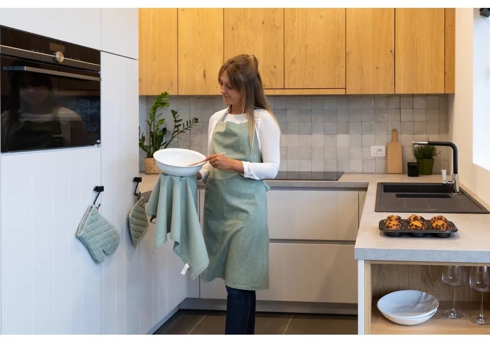 Guanto da cucina in cotone verde - Tiseco Home Studio