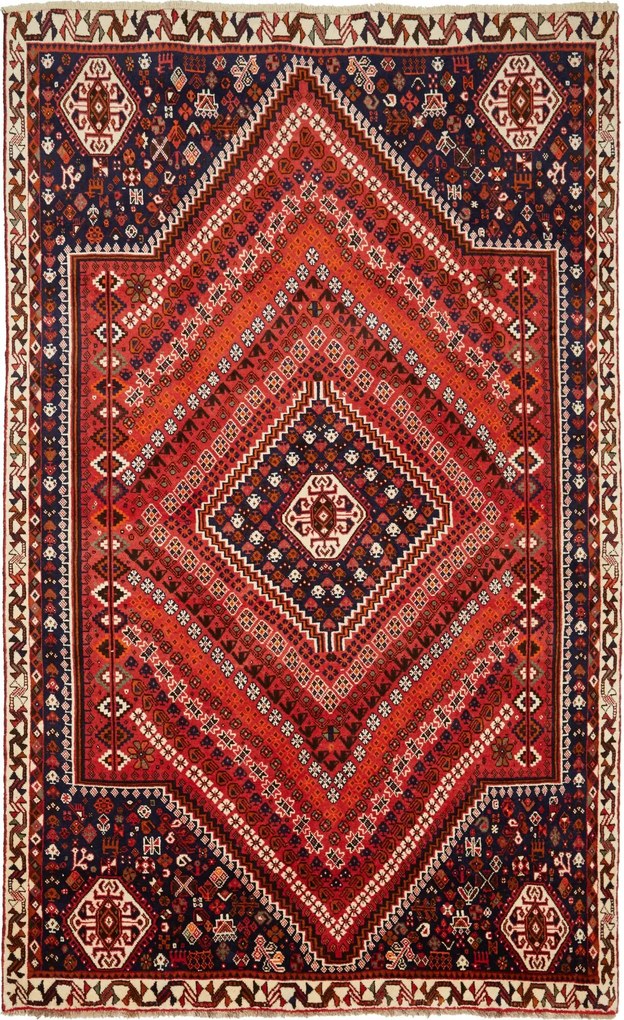 Shiraz Tappeto persiano 280x170 Rosso (Iran) Annodato A Mano