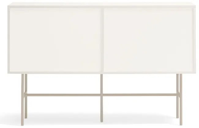 Cassettiera beige/color crema con porte scorrevoli 140x91x45 cm Nube – Teulat