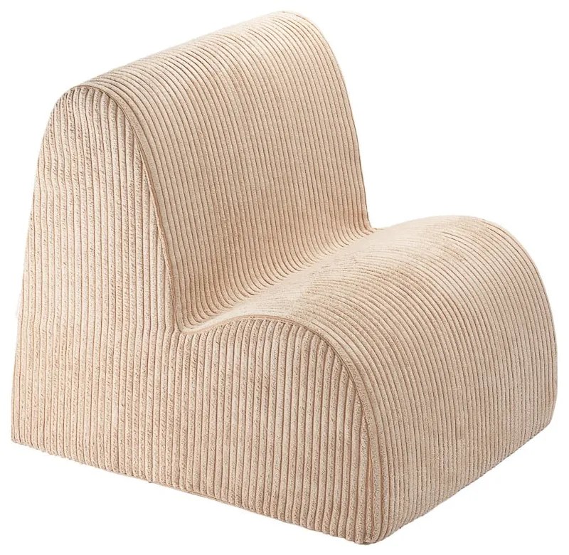 Poltrona per bambini marrone chiaro con rivestimento in velluto a coste Cloud – Wigiwama