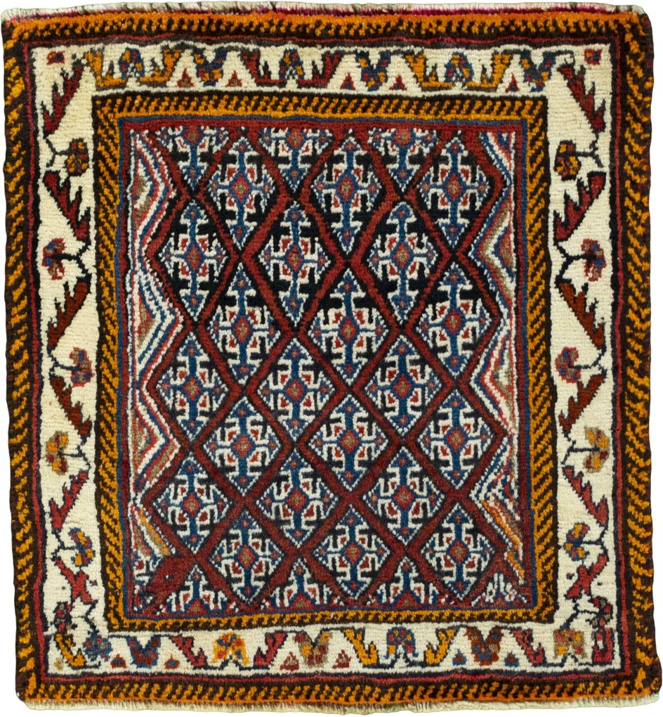 Shiraz Tappeto persiano 60 x 70 Rosso (Iran) Annodato A Mano