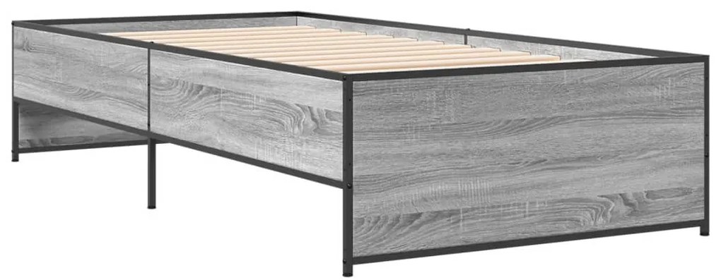 Giroletto grigio sonoma 90x200 cm legno multistrato e metallo