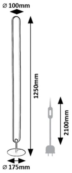 Rabalux 74051 - LED RGB Lampada con piedistallo BARTO LED/19W/230V