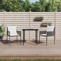 Sedie da Giardino con Cuscini 2pz Marroni 54x61x83cm Polyrattancod mxl 81934