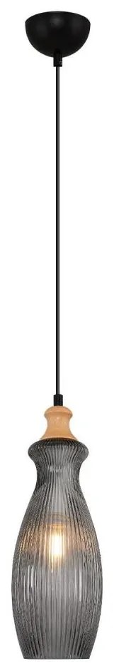 Lampada a sospensione con cavo BOTTLE 1xE14/4W/230V fumé