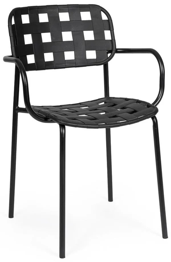 Sedie da esterno in set nere in metallo 4 pz Clover – Bizzotto