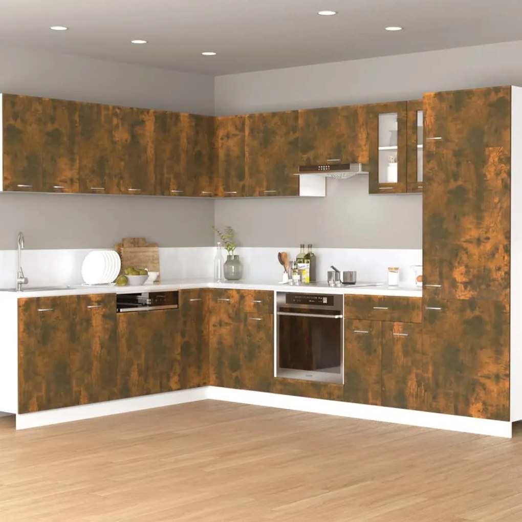 Mobile pensile rovere fumo 60x31x40 cm in legno ingegnerizzato