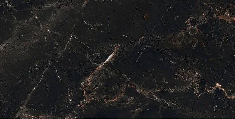 Mexen Marquino Black gres smaltato rettificato G1, piastrella da pavimento e parete 120 x 60 cm, alta lucentezza