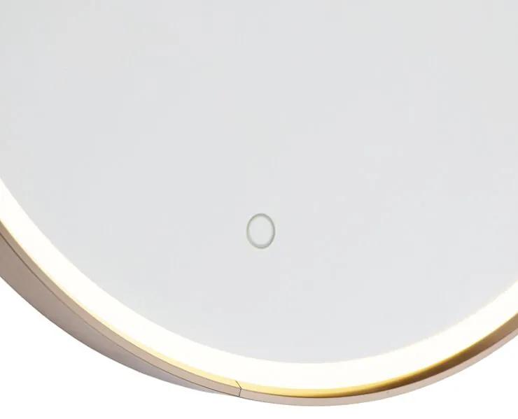 Specchio da bagno rame 50 cm LED dimmer tattile - MIRAL