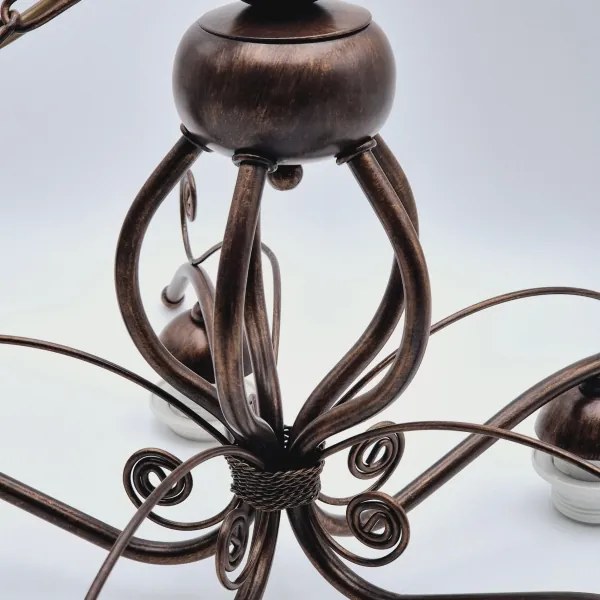 Lampadario a catena RETRO II 5xE27/60W/230V, bronzo patinato